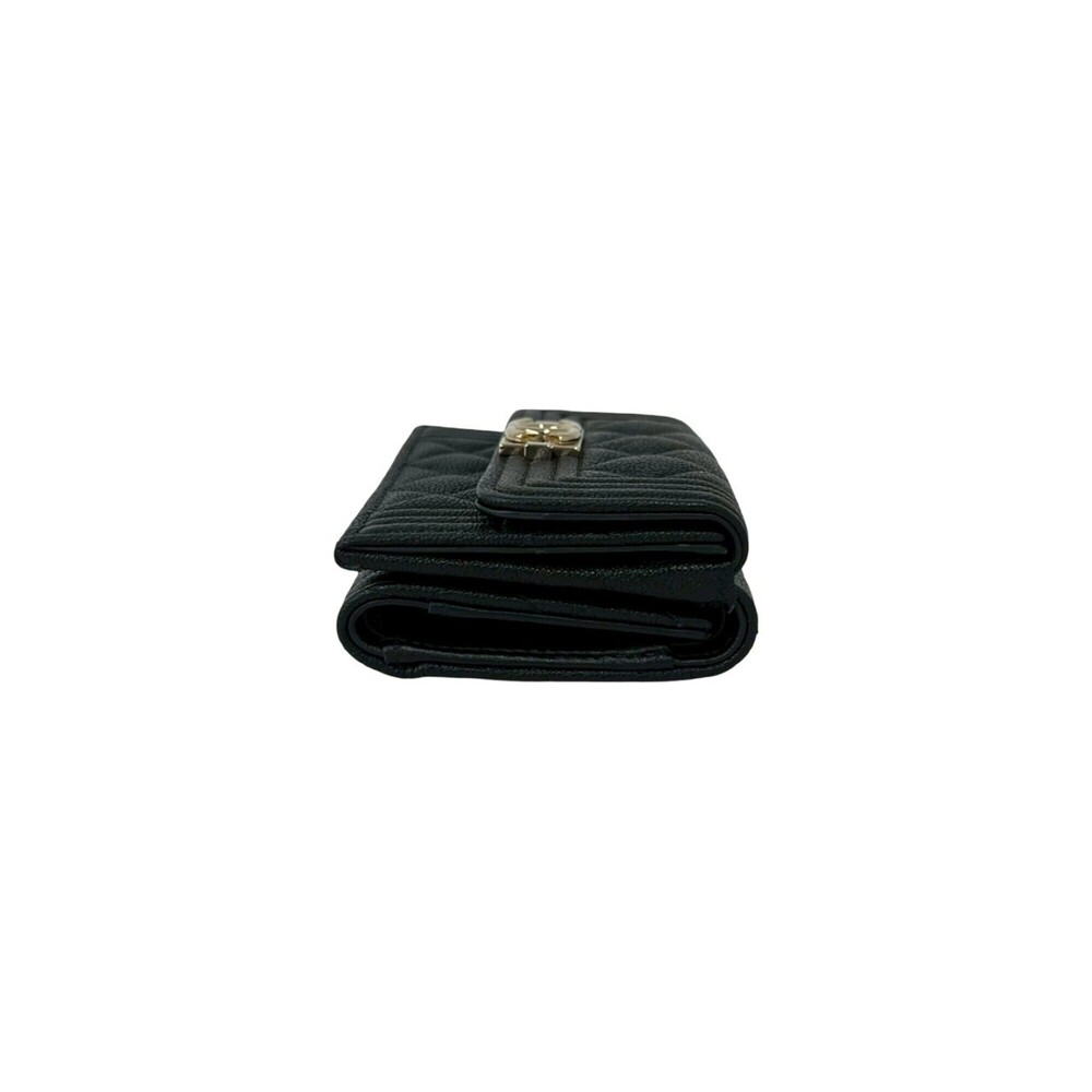 CHANEL Black Caviar Leather Logo Wallet - Picture 5 of 10